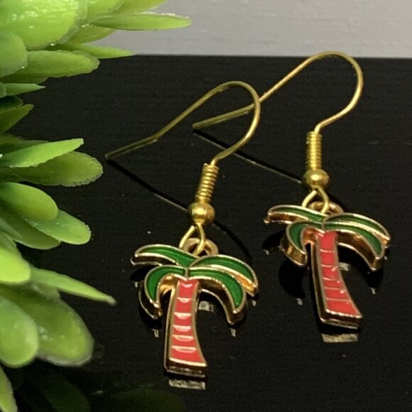 Palm Tree Earring, Tree Earring, Coconut Tree, Beach Earring, Gift Idea, Nature - Picture 3 of 7